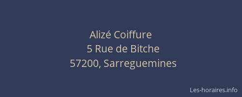 Aliz&eacute; Coiffure