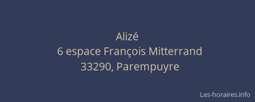 Aliz&eacute;
