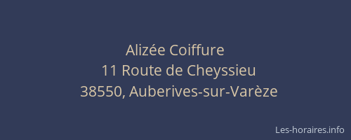 Aliz&eacute;e Coiffure