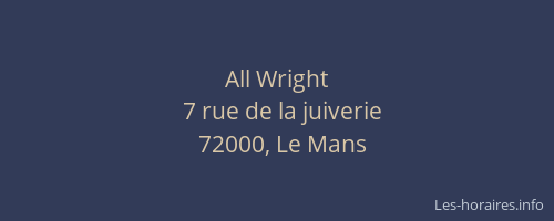 All Wright