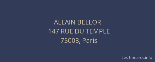 ALLAIN BELLOR