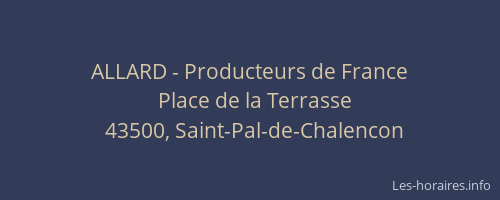 ALLARD - Producteurs de France