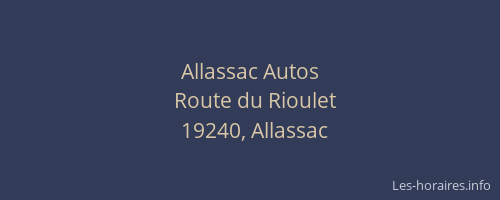 Allassac Autos