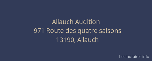 Allauch Audition