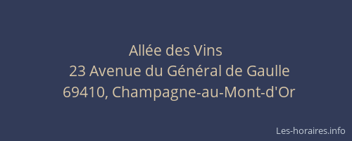 Allée des Vins