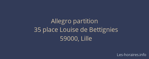 Allegro partition