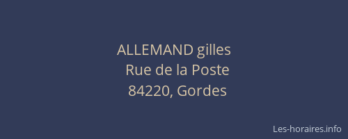 ALLEMAND gilles