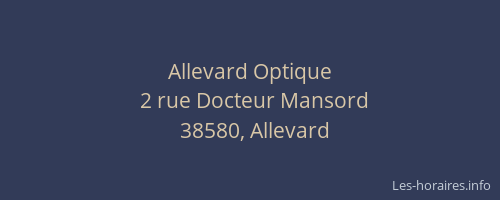 Allevard Optique
