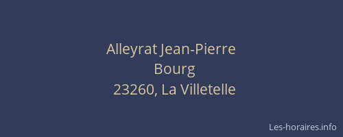 Alleyrat Jean-Pierre