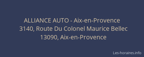 ALLIANCE AUTO - Aix-en-Provence