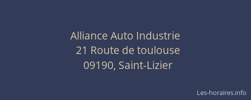 Alliance Auto Industrie