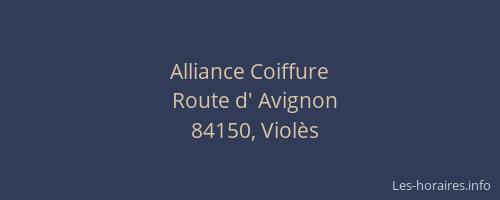 Alliance Coiffure