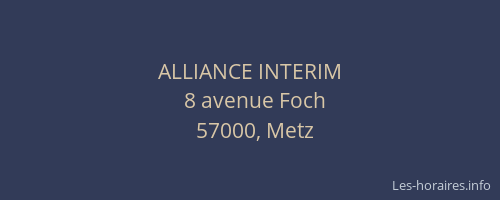 ALLIANCE INTERIM