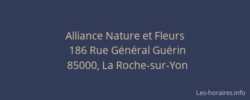 Alliance Nature et Fleurs