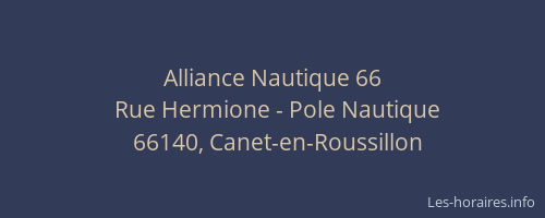 Alliance Nautique 66