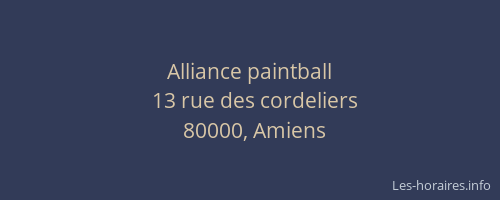 Alliance paintball