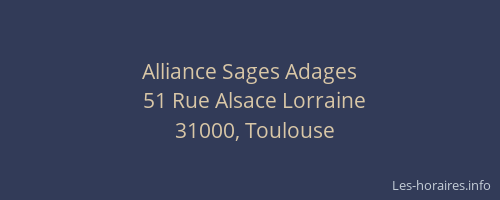 Alliance Sages Adages