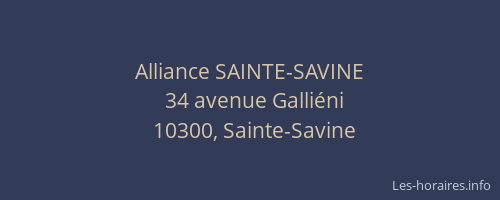 Alliance SAINTE-SAVINE