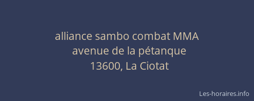 alliance sambo combat MMA