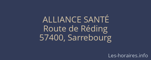 ALLIANCE SANTÉ
