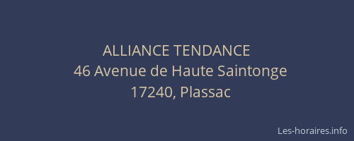 ALLIANCE TENDANCE