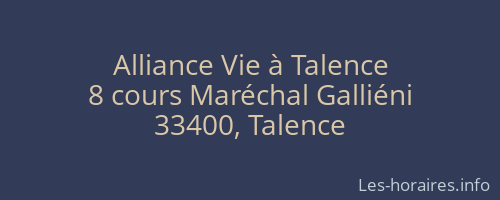Alliance Vie à Talence