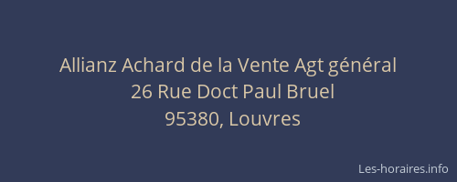 Allianz Achard de la Vente Agt général