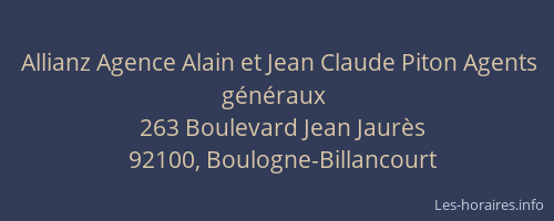 Allianz Agence Alain et Jean Claude Piton Agents généraux