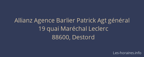 Allianz Agence Barlier Patrick Agt g&eacute;n&eacute;ral