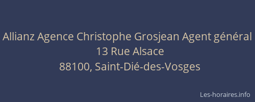 Allianz Agence Christophe Grosjean Agent général