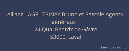 Allianz - AGF LEPINAY Bruno et Pascale Agents généraux