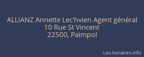 ALLIANZ Annette Lec'hvien Agent général