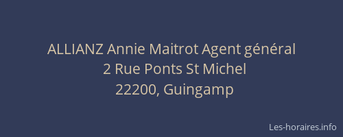 ALLIANZ Annie Maitrot Agent général