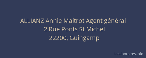 ALLIANZ Annie Maitrot Agent g&eacute;n&eacute;ral