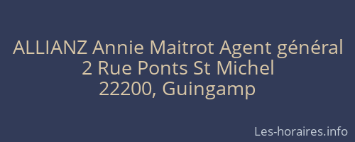ALLIANZ Annie Maitrot Agent général
