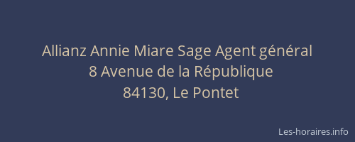 Allianz Annie Miare Sage Agent général