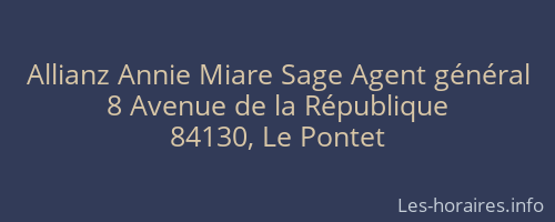 Allianz Annie Miare Sage Agent général