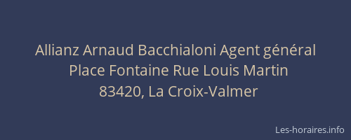 Allianz Arnaud Bacchialoni Agent général