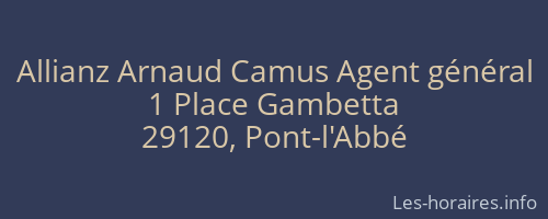 Allianz Arnaud Camus Agent général