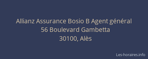 Allianz Assurance Bosio B Agent général