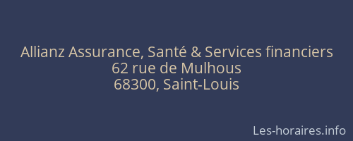 Allianz Assurance, Santé & Services financiers