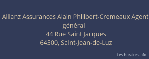 Allianz Assurances Alain Philibert-Cremeaux Agent g&eacute;n&eacute;ral