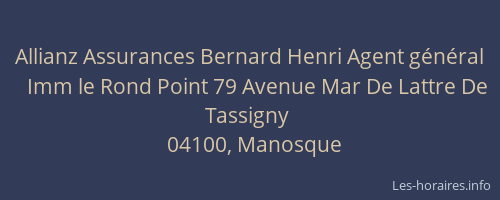 Allianz Assurances Bernard Henri Agent général