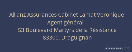 Allianz Assurances Cabinet Lamat Veronique Agent général