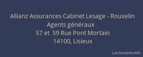 Allianz Assurances Cabinet Lesage - Rouxelin Agents généraux