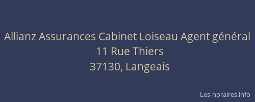 Allianz Assurances Cabinet Loiseau Agent g&eacute;n&eacute;ral