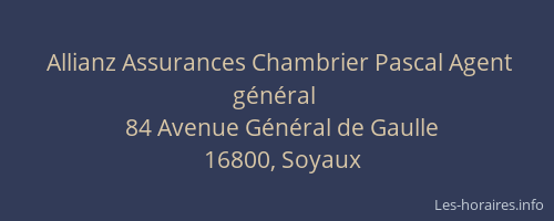 Allianz Assurances Chambrier Pascal Agent général