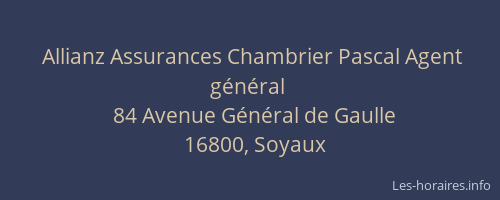 Allianz Assurances Chambrier Pascal Agent g&eacute;n&eacute;ral