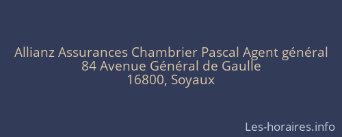 Allianz Assurances Chambrier Pascal Agent général