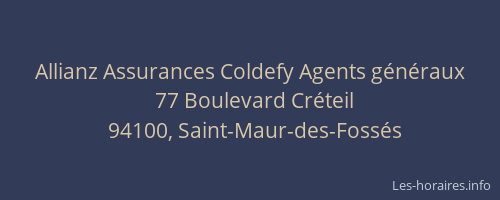 Allianz Assurances Coldefy Agents g&eacute;n&eacute;raux